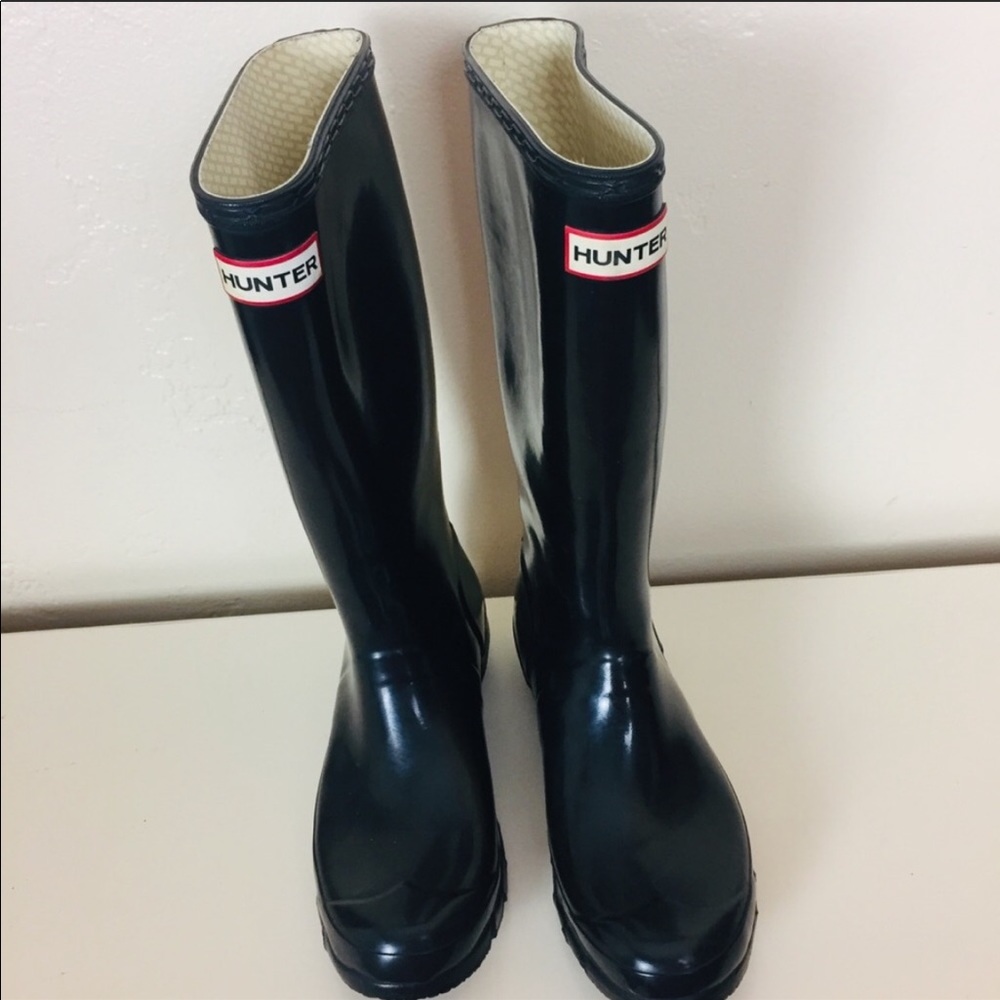 Hunter boots/ back gloss/ size 6m/7f - Picture 6 of 6